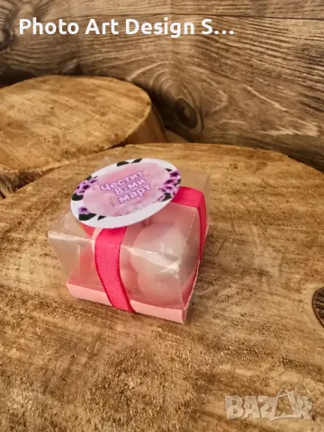 ~•°Соева свещ с невероятен аромат за кръщене, погача, сватба, рожден ден и всеки повод °•~, снимка 4 - Декорация за дома - 48498685