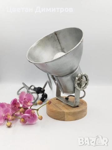 Холандска индустриална лампа, снимка 3 - Настолни лампи - 51963473