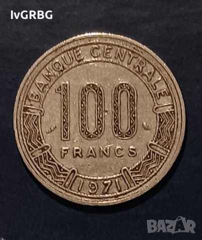 100 франка 1971 Чад Централна Африка Френска , снимка 2 - Нумизматика и бонистика - 44055009