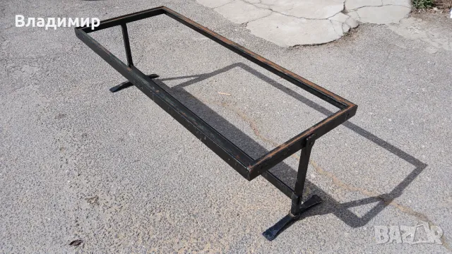 Холна маса от ковано желязо. 146/58/47, снимка 4 - Маси - 49421435