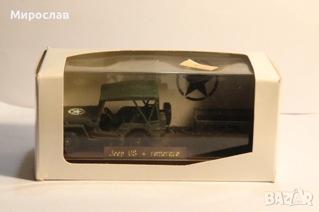 1/43 SOLIDO JEEP КОЛИЧКА ВОЕНЕН МОДЕЛ