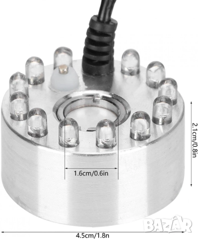 Генератор за мъгла с LED осветление 24W за инкубатори и терариуми, снимка 3 - Терариуми и оборудване - 51678232