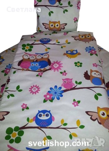 Бебешки спален комплект Бухалчета