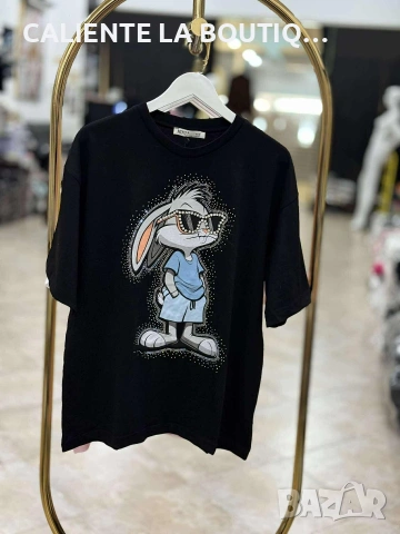 Дамска тениска със заек, снимка 4 - Тениски - 53100805