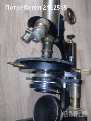 стар бронов Микроскоп, снимка 6 - Антикварни и старинни предмети - 39669725