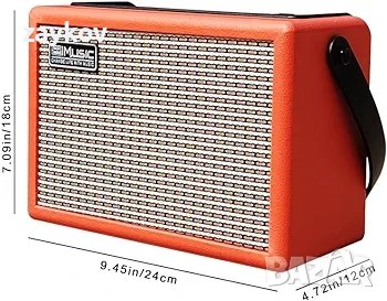 Усилвател за китара Coolmusic 15G, преносим усилвател за китара с bluetooth