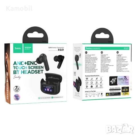 Слушалки TWS Hoco ANC+ENC EQ21, снимка 5 - Безжични слушалки - 52388393