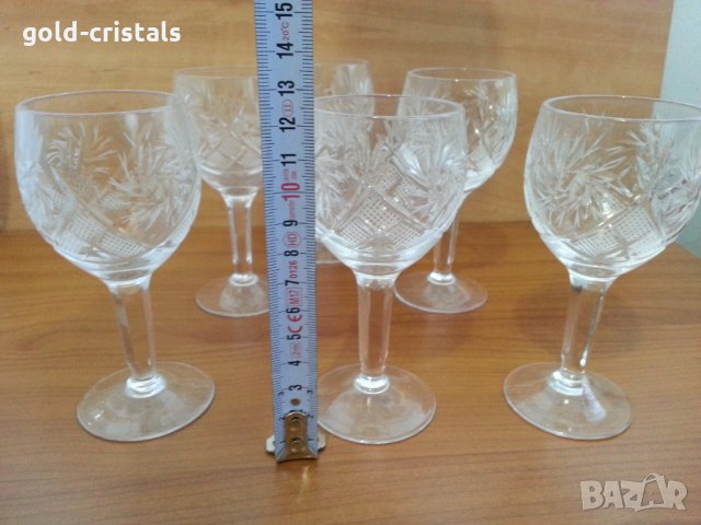  кристални чаши руски кристал богата гравюра, снимка 3 - Антикварни и старинни предмети - 32501004