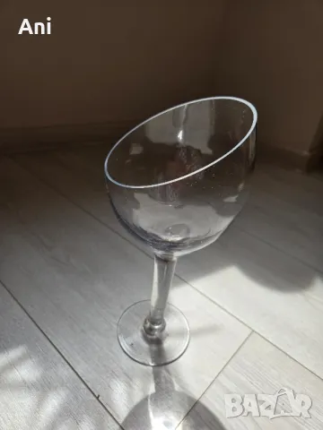 Нестандартна, наполовина отрязана, стъклена чашка, снимка 2 - Чаши - 49919302