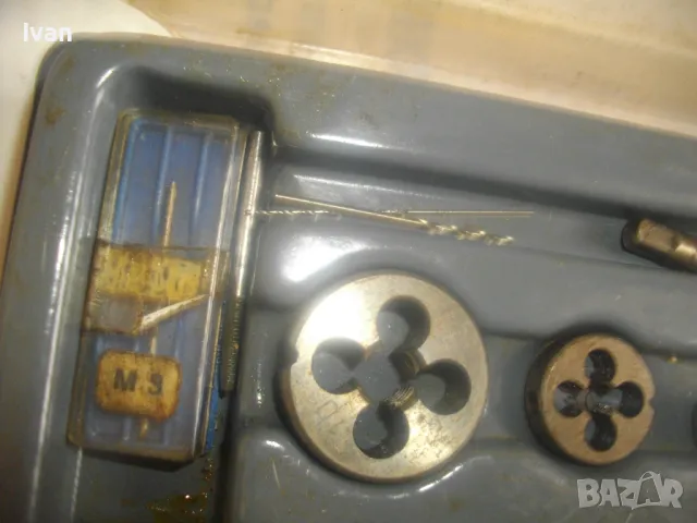 VEB НЕМСКИ ГДР СТАРО КАЧЕСТВО КОМПЛЕКТ 58 БРОЯ МЕТЧИЦИ ПЛАШКИ РЕЗБОНАРЕЗНИ ОТ СТАРИЯ МАТЕРИАЛ М3-М12, снимка 7 - Други инструменти - 49755923