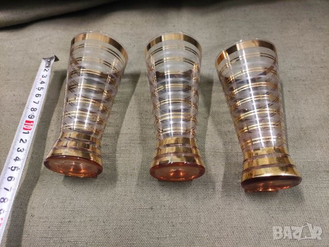 Продавам тънкостенни кристални чаши със златен кант, снимка 5 - Чаши - 37014338