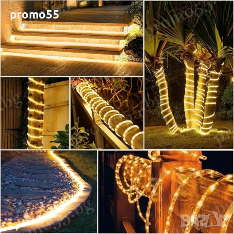 Коледен светещ Led маркуч в магична топла свелина 20м., снимка 8 - Други - 52587631