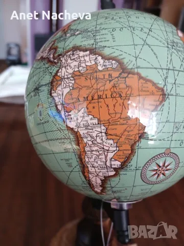 ГЛОБУС с дървен статив, снимка 6 - Декорация за дома - 48749989