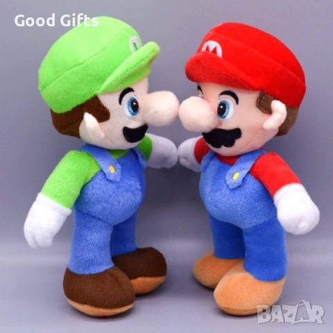 Плюшена играчка Луиджи Super Mario, снимка 7 - Плюшени играчки - 42938277