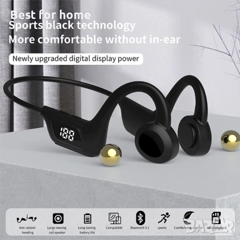 Слушалки с костна проводимост Bluetooth, снимка 2 - Безжични слушалки - 51078031