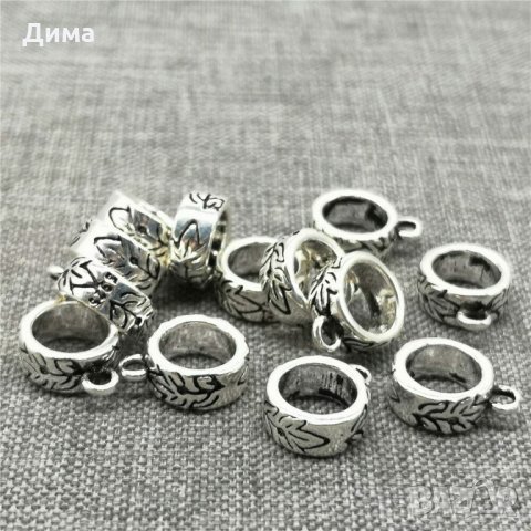 Талисмани от 925 Стерлингово Сребро тип Пандора - Flower Bail - 8 мм - За Бижута - Нови, снимка 2 - Други - 32879244