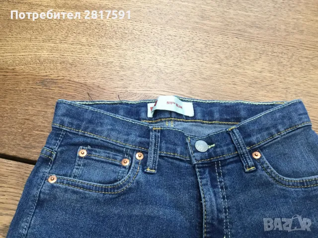 Оригинални детски класически дънки Levi’s mod 511 slim, размер 164, 13-14 год, снимка 4 - Детски панталони и дънки - 49605818