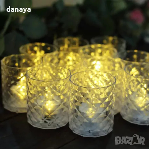 5430 Декоративна електронна свещ в кръгла форма, снимка 2 - Декорация за дома - 47849540