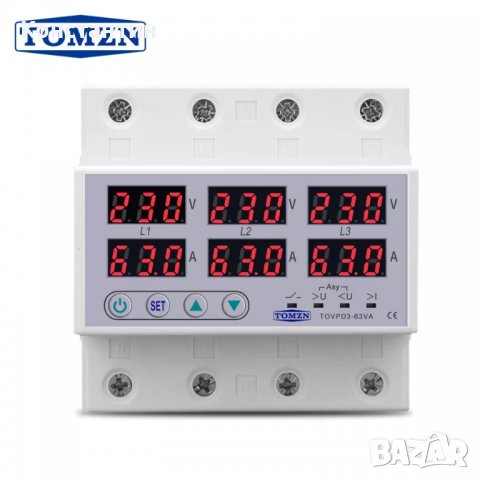 Трифазно реле за контрол на напрежение, снимка 7 - Друга електроника - 38399927