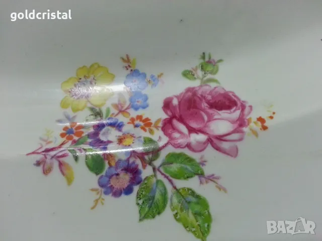 стар български порцелан плато елипса , снимка 5 - Антикварни и старинни предмети - 48936544