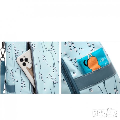Дамска чанта-раница Spring Blue, снимка 7 - Раници - 40298688