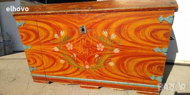 Сандък ракла за чеиз от 1843г, снимка 3 - Антикварни и старинни предмети - 43954303