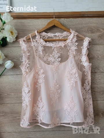 Нова елегантна блуза дантела 