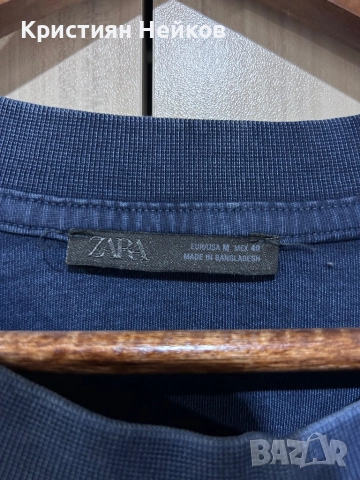 Мъжка тениска Zara - М размер, снимка 2 - Тениски - 52577297