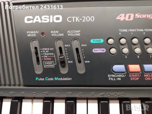 СИНТЕЗАТОР CASIO СТК 200 ⁸4октави 