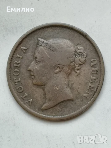 BRITISH MALAYA AND SETTLEMENTS. ONE CENT 1862, снимка 4 - Нумизматика и бонистика - 50919465