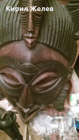 Маска стара голяма африканска МАХАГОН Ръчна ФУДОЖЕСТВЕНА МАЙСТОРСКА ТРАДИЦИОННА ИЗРАБОТКА 456654 , снимка 14 - Антикварни и старинни предмети - 32467559