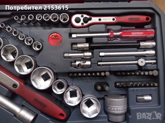 TENG TOOLS куфар качествена гидория 1/4 3/8 1/2 111части къси дълги вложки удължители, снимка 6 - Куфари с инструменти - 43731364