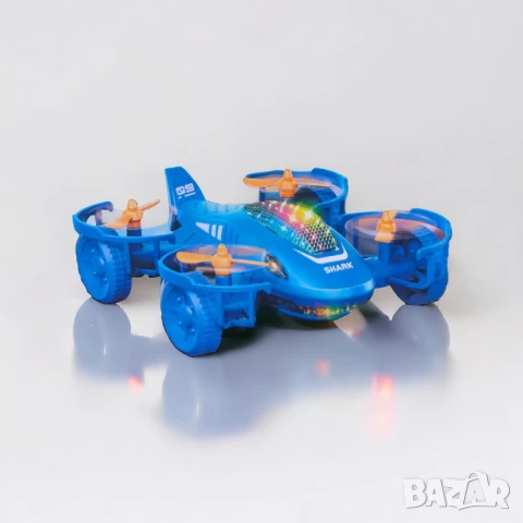 2 в 1 Кола-самолет акула – Забавление със звук и светлини, снимка 7 - Коли, камиони, мотори, писти - 51063484