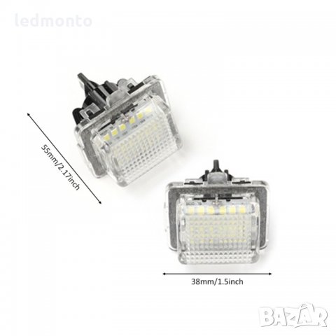 Mercedes W204 W205 W216 W218 W212 W221 Плафон LED плафони за регистрационен номер, снимка 4 - Аксесоари и консумативи - 33122361