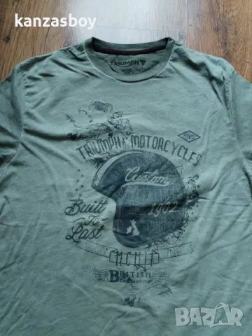 triumph motorcycles - мъжка колекционерска тениска КАТО НОВА С, снимка 3 - Тениски - 49832119