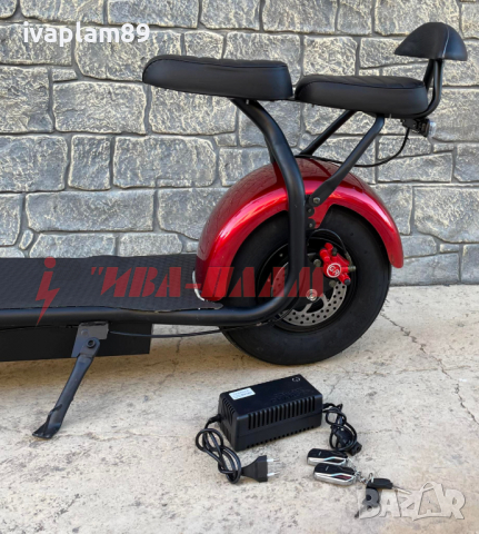 Електрически скутер ’Harley’ 1500W 60V+LED Дисплей+Преден LED фар+Bluetooth+Аларма+Мигачи и габарити, снимка 12 - Мотоциклети и мототехника - 36418268