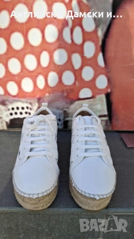 Английски дамски полукецове/еспадрили от естествена кожа-Next, снимка 5 - Дамски ежедневни обувки - 52846052