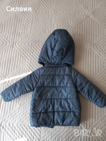 Детско зимно яке за момче Kuniboo, размер 74-80, с качулка, в тъмно синьо. Много запазено, снимка 5 - Бебешки якета и елеци - 51537261