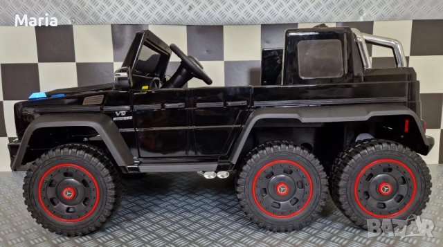 Акумулаторен джип Mercedes G 63 AMG 4X4 12V батерия,MP3, с меки гуми с Кожена седалка, снимка 6 - Детски велосипеди, триколки и коли - 40539415