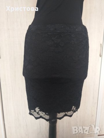 Дантелена пола ВЕРО МОДА в черно - 12,00лв., снимка 5 - Поли - 28382006