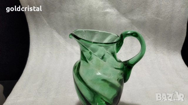 Стара стъклена кана , снимка 3 - Антикварни и старинни предмети - 51629003