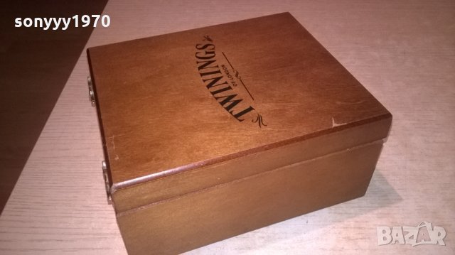 TWININGS OF LONDON-красива дървена кутия-внос англия-19х15х8см