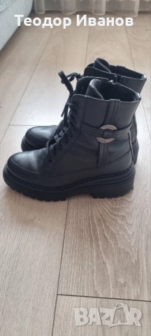 Дамски кубинки от естествена кожа, снимка 2 - Дамски боти - 52567637