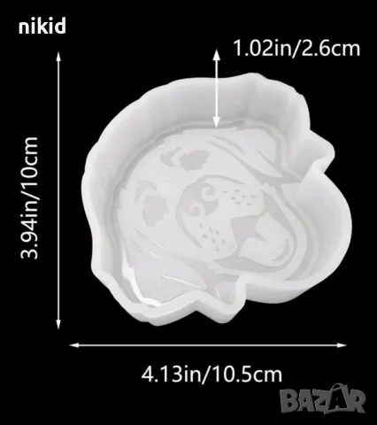 Голдън ретрийвър куче глава голям силиконов молд форма фондан шоколад гипс сапун смола, снимка 4 - Форми - 48360695