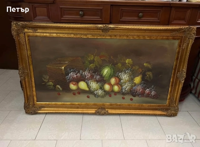 Старинна картина 140х70см, снимка 5 - Антикварни и старинни предмети - 51689209