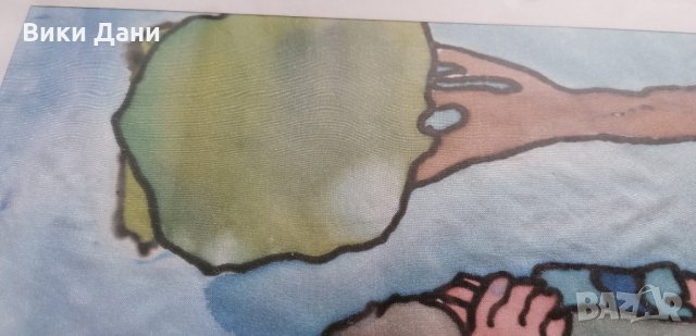 стилна рамкирана живопис в/у коприна от Израел, снимка 4 - Картини - 32906008