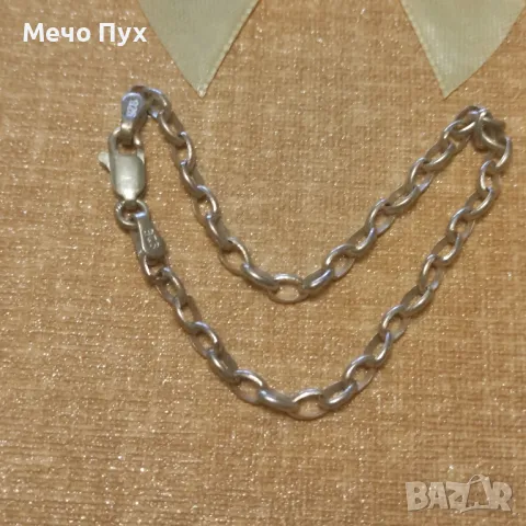 Сребърна гривна (319), снимка 5 - Гривни - 49935984