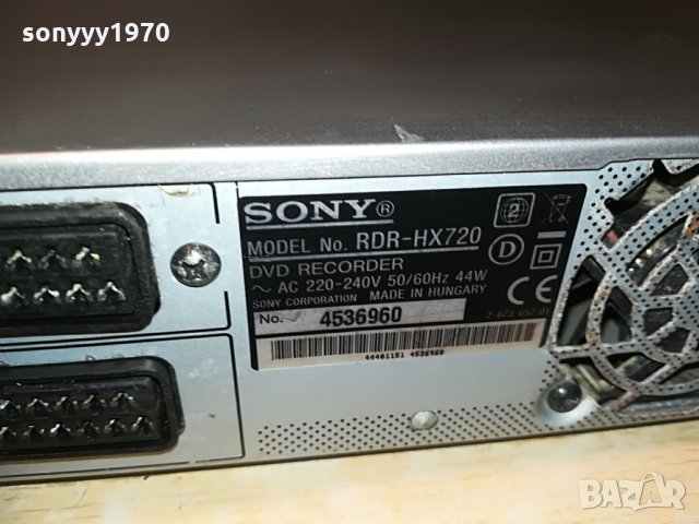 sony rdr-hx720 dvd recorder-hdd/dvd-160gb+remote, снимка 18 - Плейъри, домашно кино, прожектори - 29059256