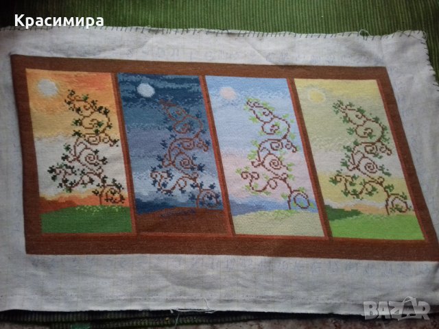 Гоблен "Хармония и сезони", снимка 2 - Гоблени - 27228436