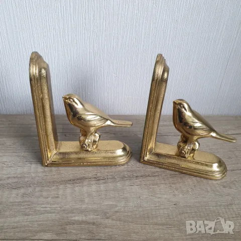 Два стари месингови книгоразделителя с птици, снимка 4 - Антикварни и старинни предмети - 49689480